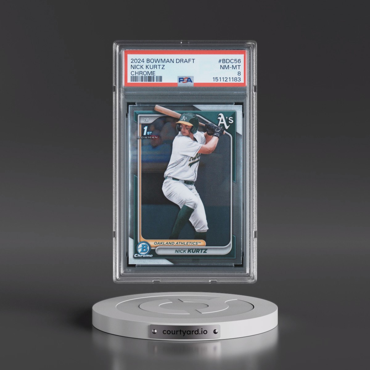 2024 Bowman Draft #BDC56 Nick Kurtz - Chrome (PSA 8 NM-MT)