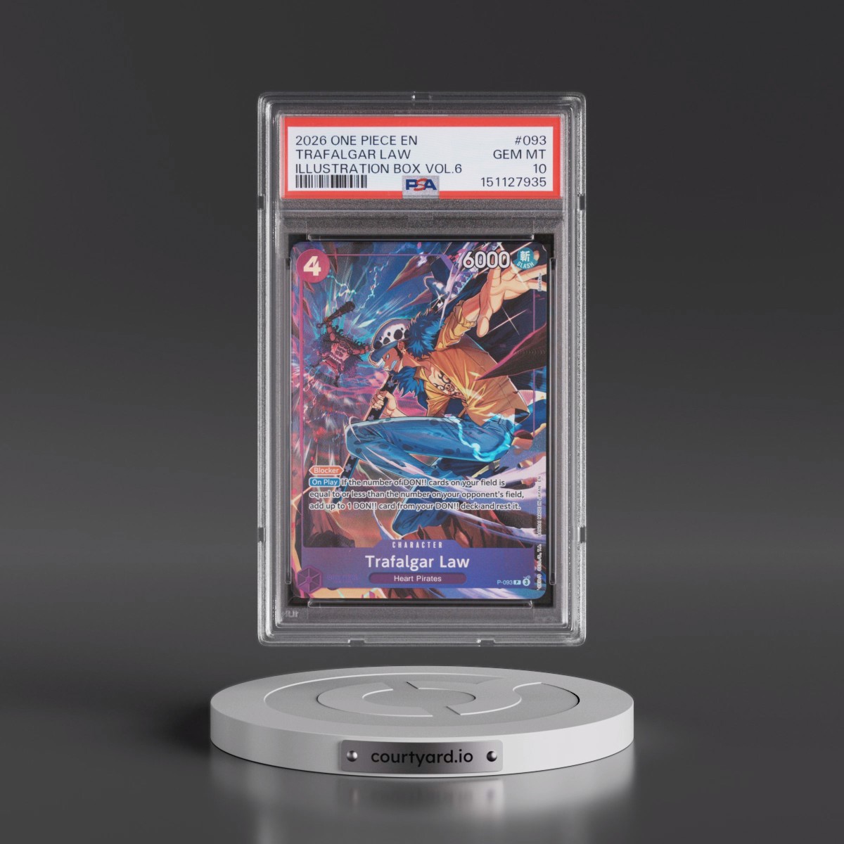 2026 One Piece Promos #093 Trafalgar Law - Illustration Box Vol.6 (PSA 10 GEM MINT)