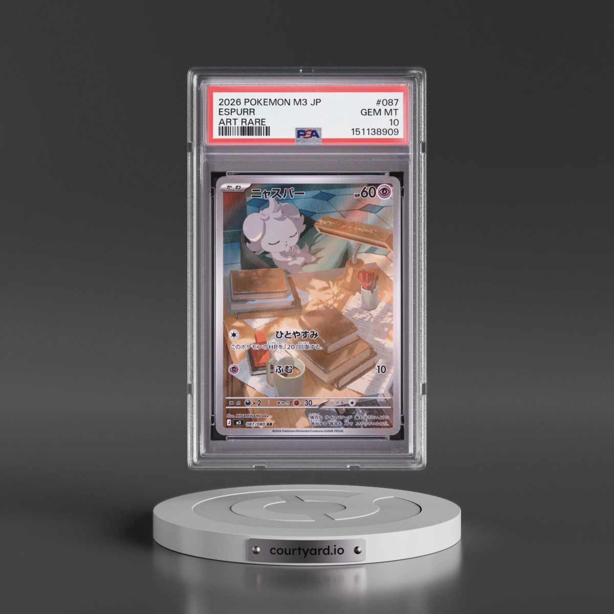 2026 Pokémon M3-Nullifying Zero #087 Espurr - Art Rare (PSA 10 GEM MINT)