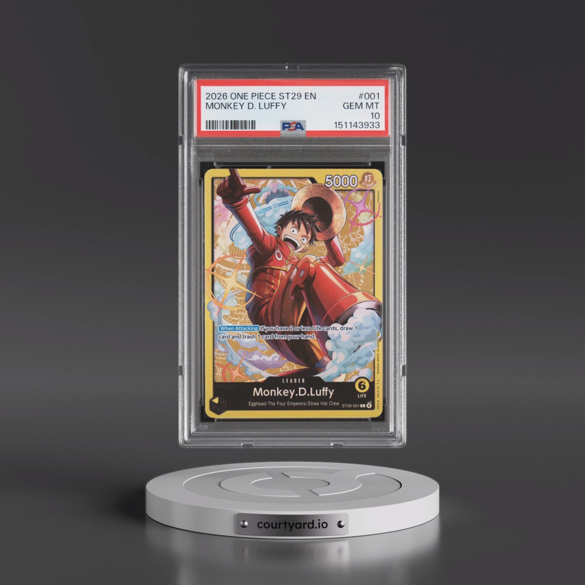 2026 One Piece Starter Deck ST29-Egghead #001 Monkey D. Luffy (PSA 10 GEM MINT)