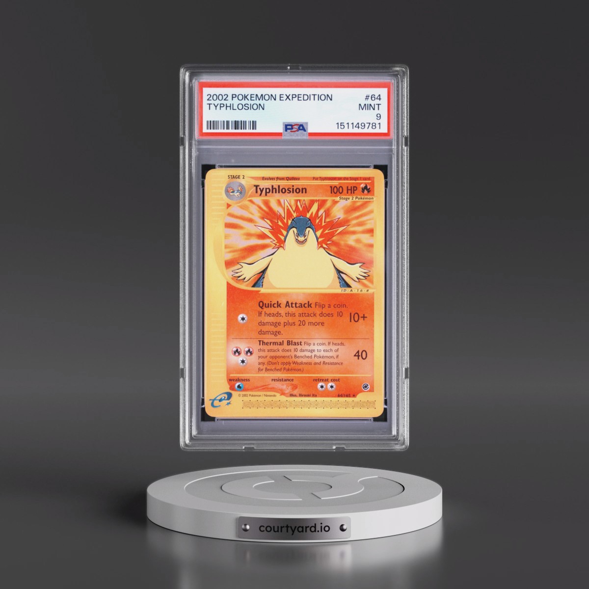 2002 Pokémon Expedition #64 Typhlosion (PSA 9 MINT)
