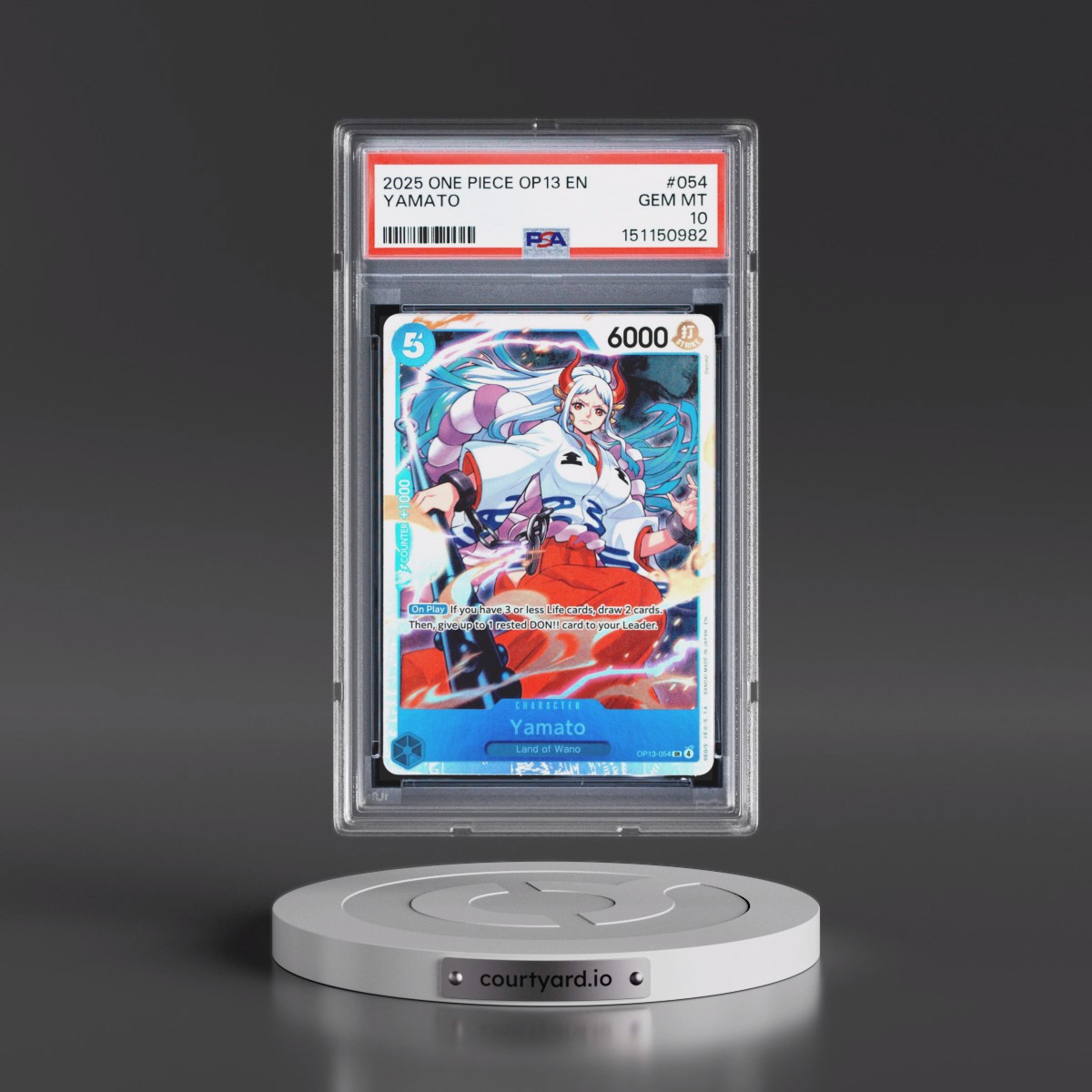 2025 One Piece OP13-Carrying on His Will #054 Yamato (PSA 10 GEM MINT)