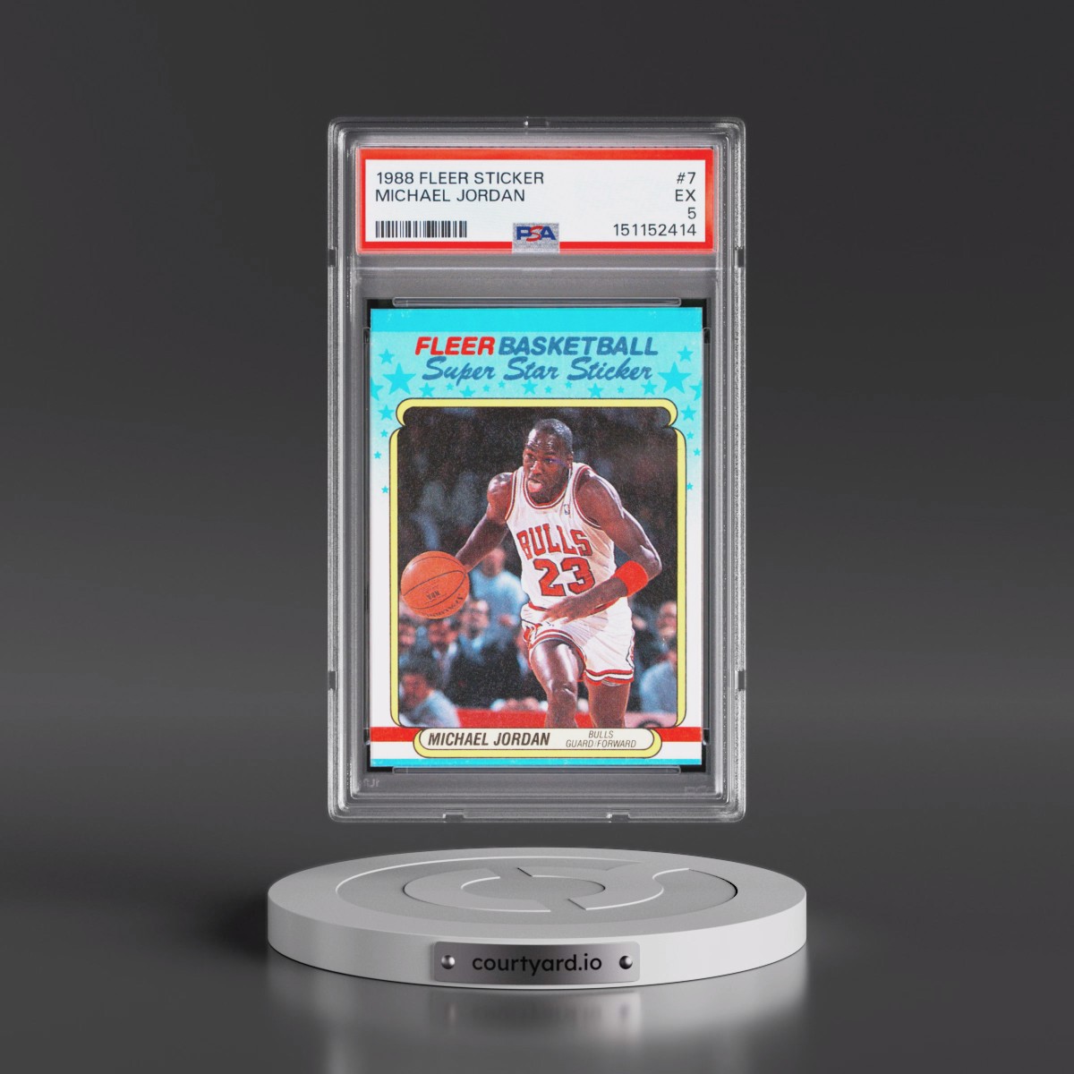 1988 Fleer Sticker #7 Michael Jordan (PSA 5 EX)