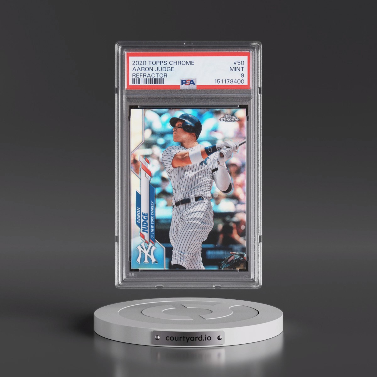 2020 Topps Chrome #50 Aaron Judge - Refractor (PSA 9 MINT)
