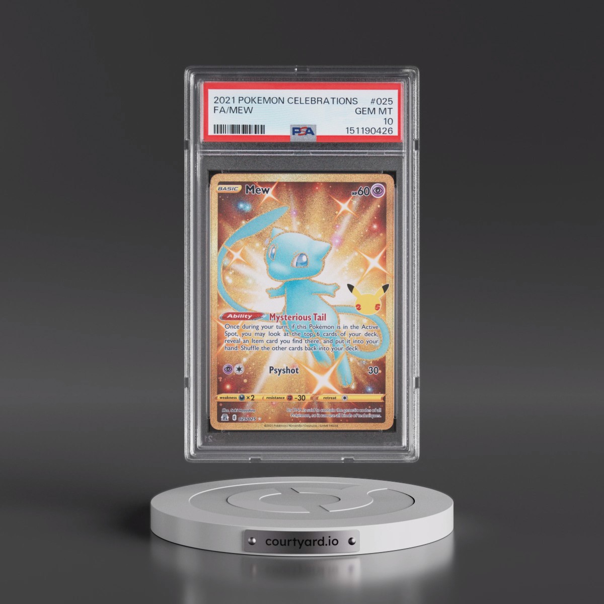 2021 Pokémon Celebrations #025 Mew - Full Art (PSA 10 GEM MINT)