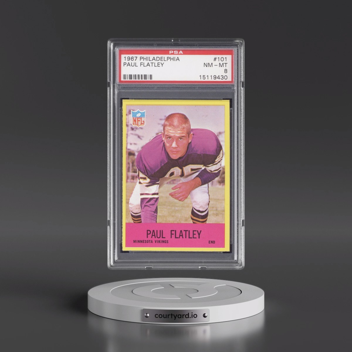 1967 Philadelphia Paul Flatley #101 PSA 8