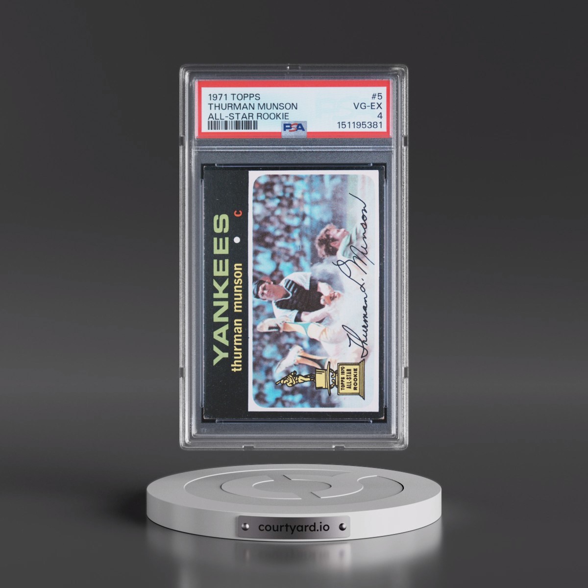 1971 Topps #5 Thurman Munson - All-Star Rookie (PSA 4 VG-EX)