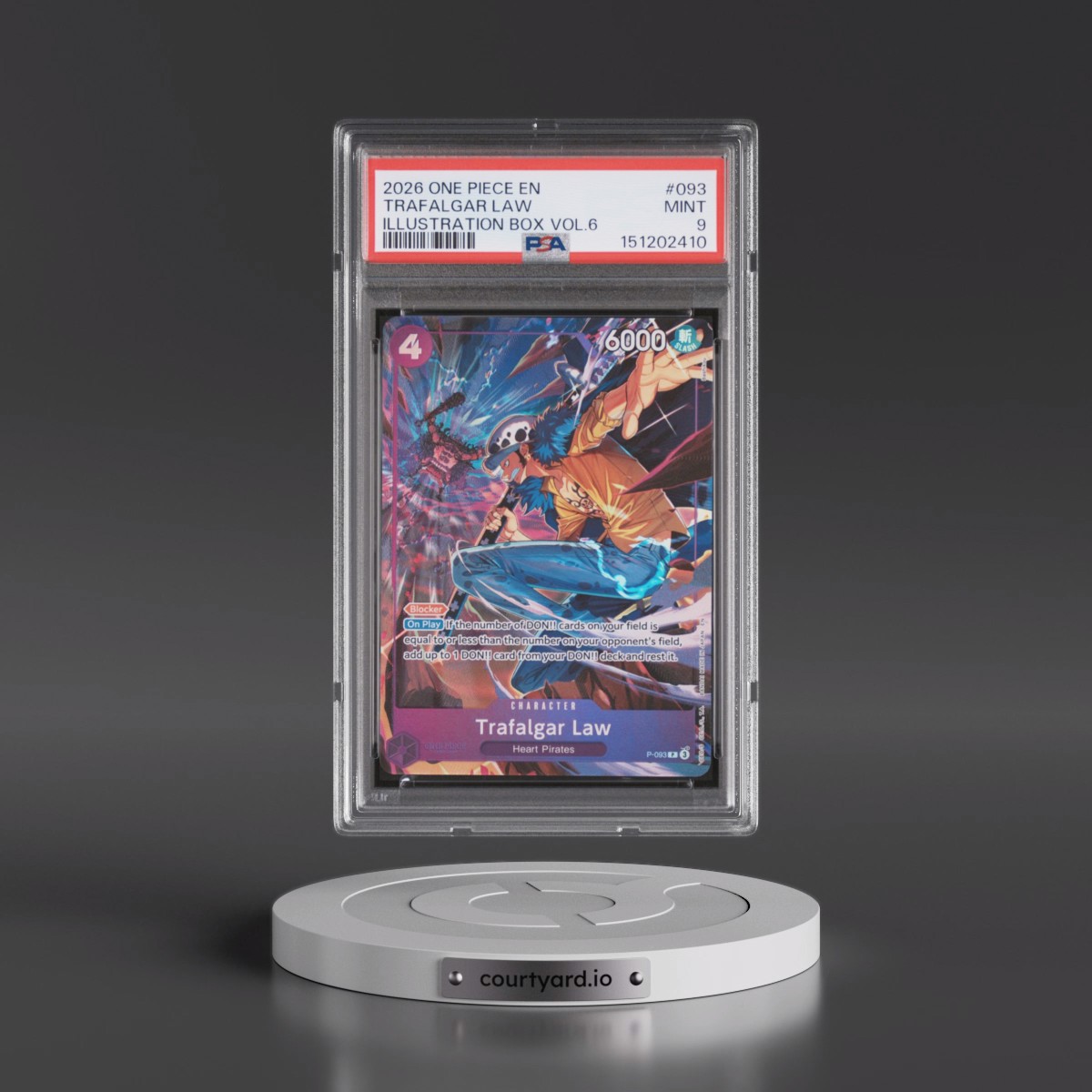 2026 One Piece Promos #093 Trafalgar Law - Illustration Box Vol.6 (PSA 9 MINT)
