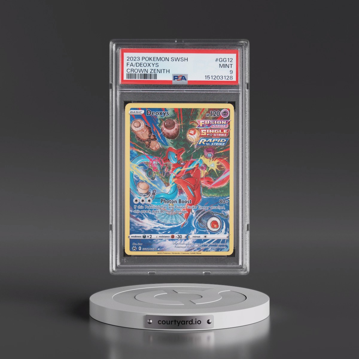 2023 Pokémon Sword and Shield Crown Zenith #GG12 Deoxys - Full Art (PSA 9 MINT)