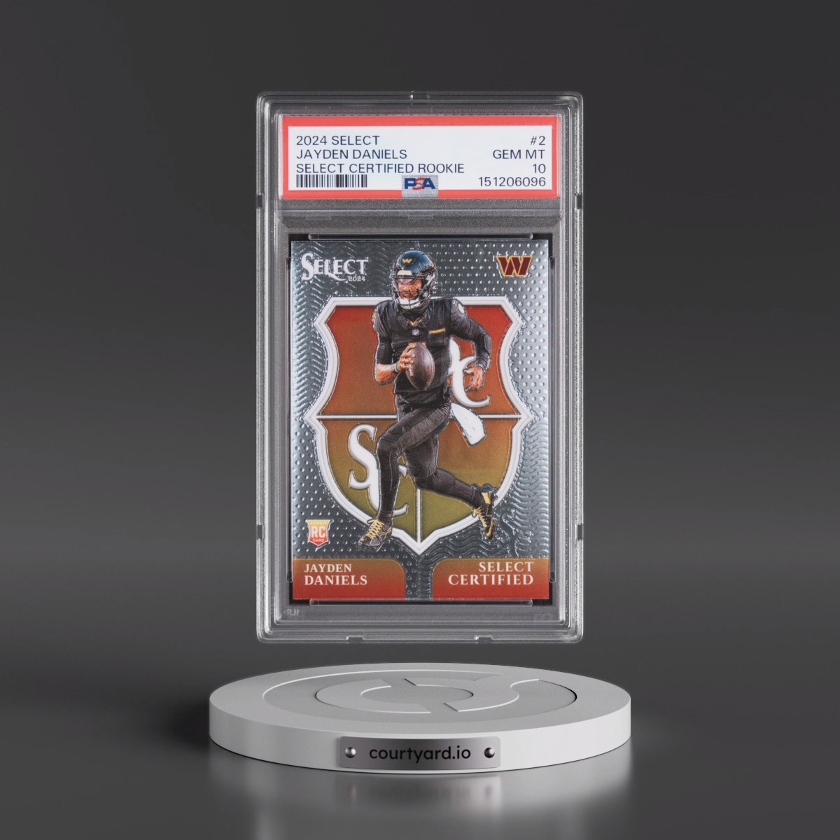 2024 Panini Select Select Certified Rookies #2 Jayden Daniels (PSA 10 GEM MINT)