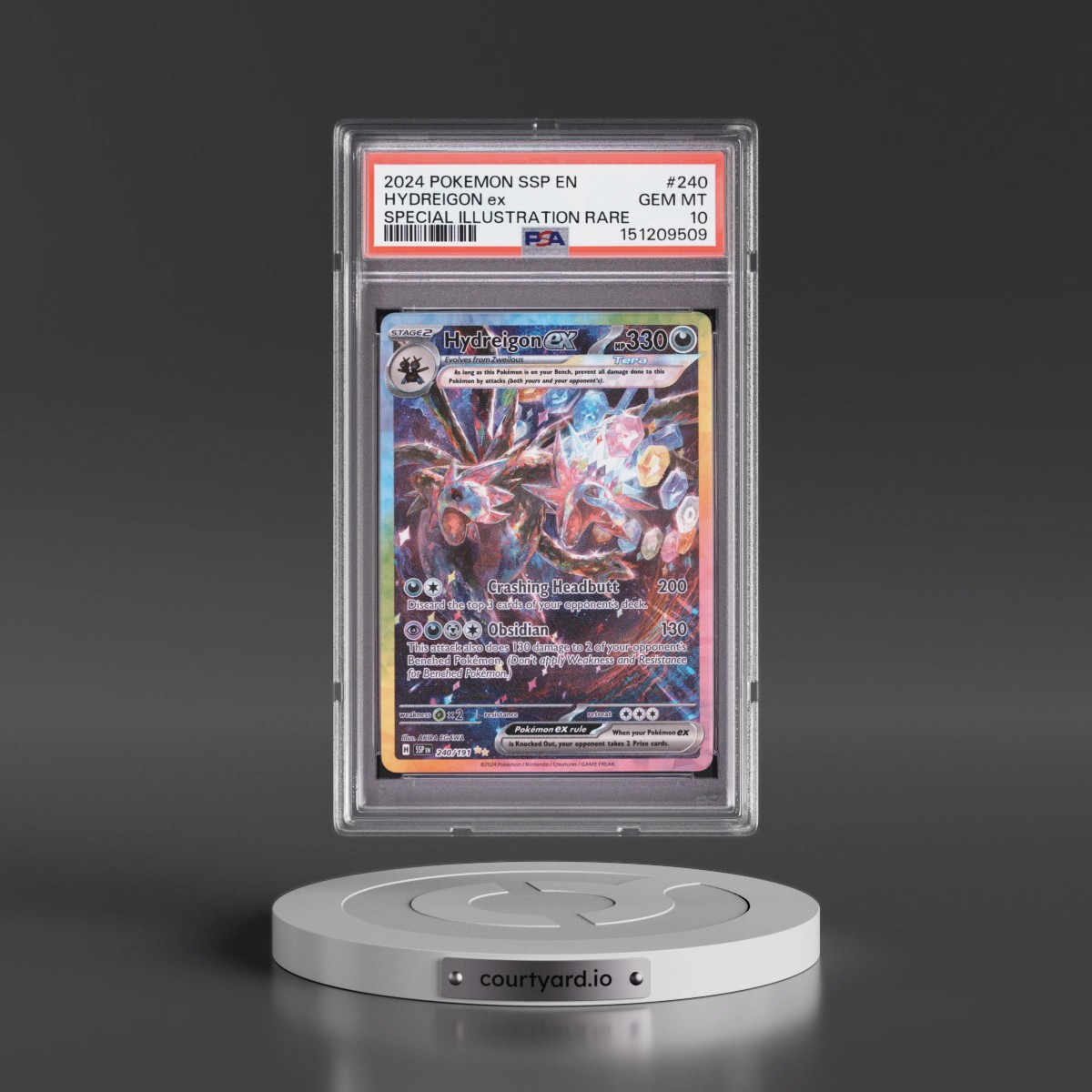 2024 Pokémon Ssp EN-Surging Sparks #240 Hydreigon EX - Holo Special Illustration Rare (PSA 10 GEM MINT)