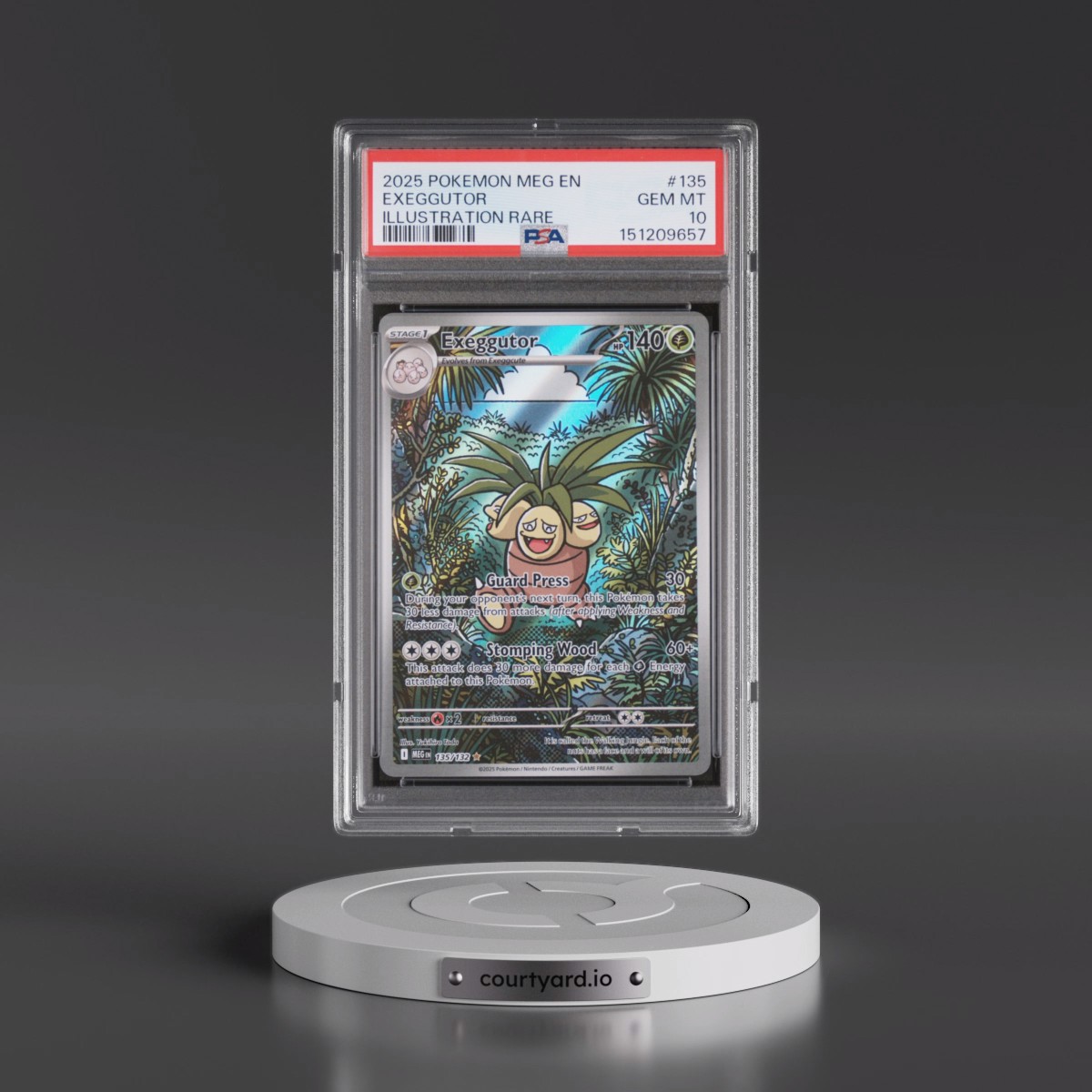 2025 Pokémon Meg EN-Mega Evolution #135 Exeggutor - Illustration Rare (PSA 10 GEM MINT)