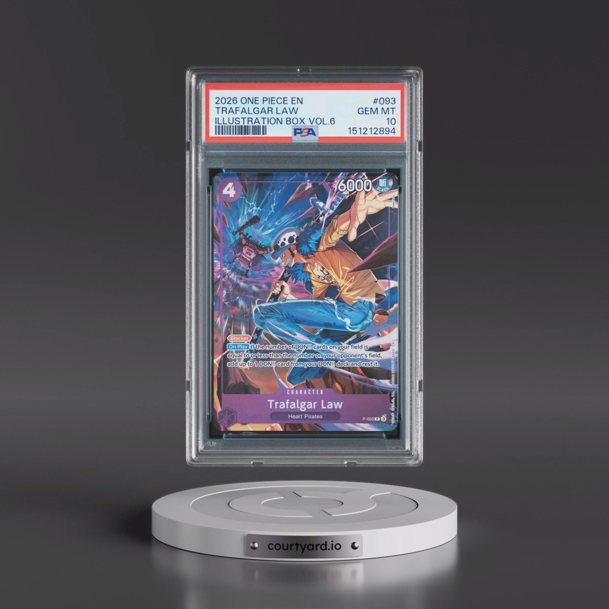 2026 One Piece Promos #093 Trafalgar Law - Illustration Box Vol.6 (PSA 10 GEM MINT)