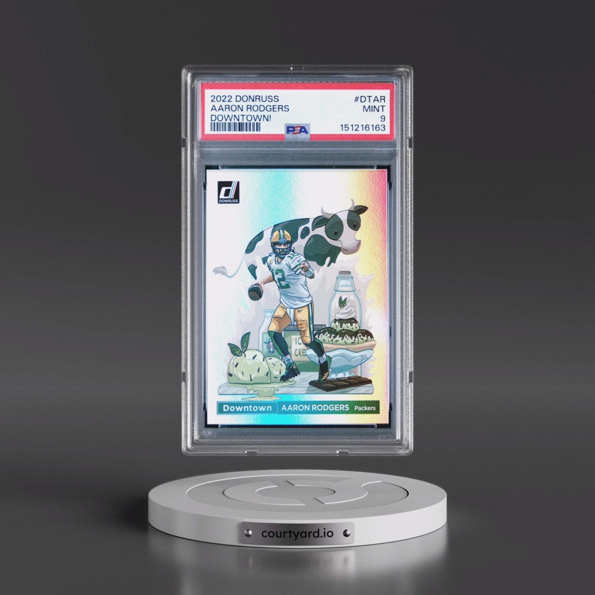 2022 Panini Donruss Downtown Aaron Rodgers #DTAR PSA 9