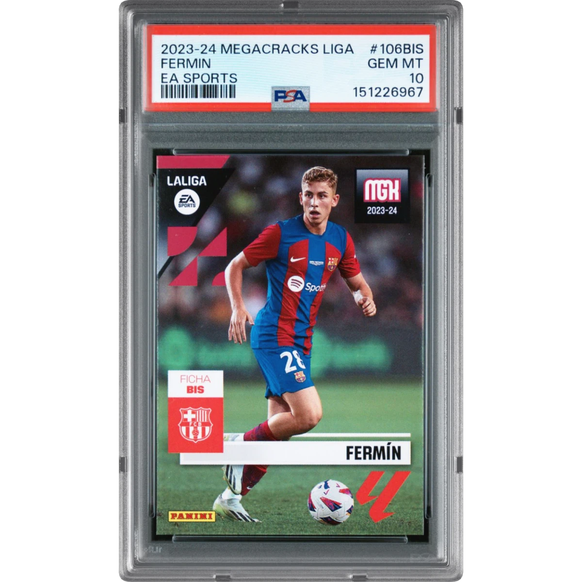 2023-24 Panini Megacracks Laliga EA Sports #106BIS Fermin, PSA 10