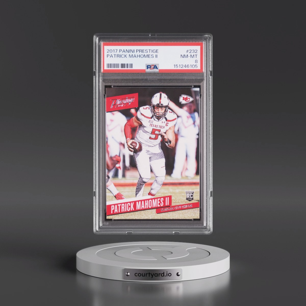 2017 Panini Prestige #232 Patrick Mahomes II (PSA 8 NM-MT)