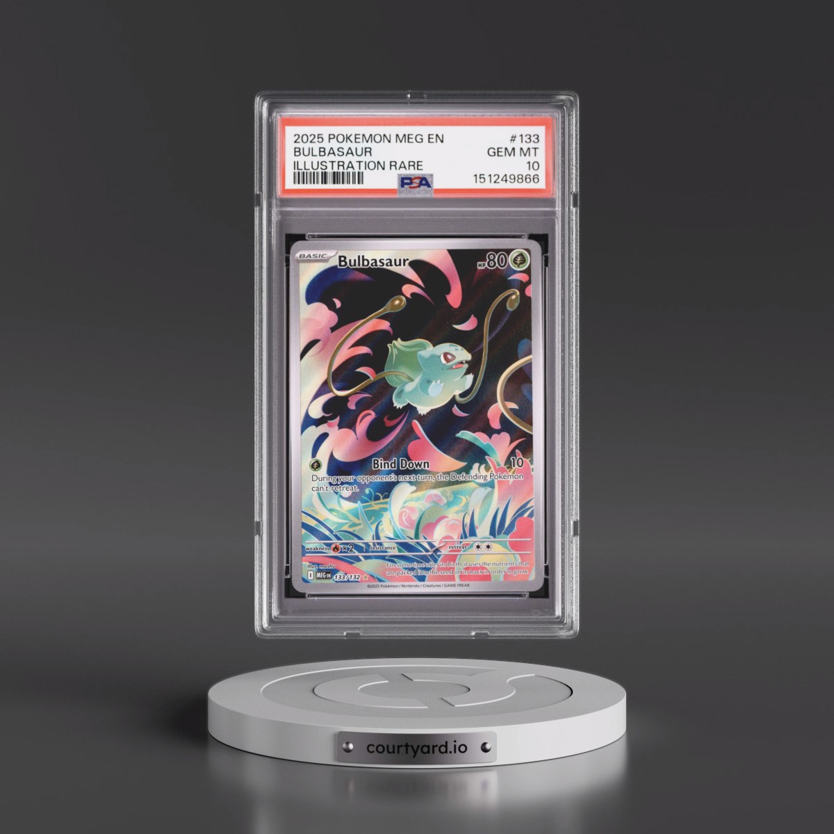 2025 Pokémon Meg EN-Mega Evolution #133 Bulbasaur - Illustration Rare (PSA 10 GEM MINT)