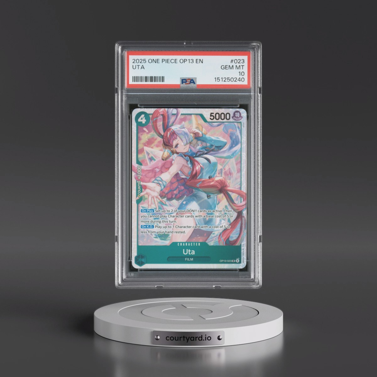 2025 One Piece OP13-Carrying on His Will #023 Uta (PSA 10 GEM MINT)