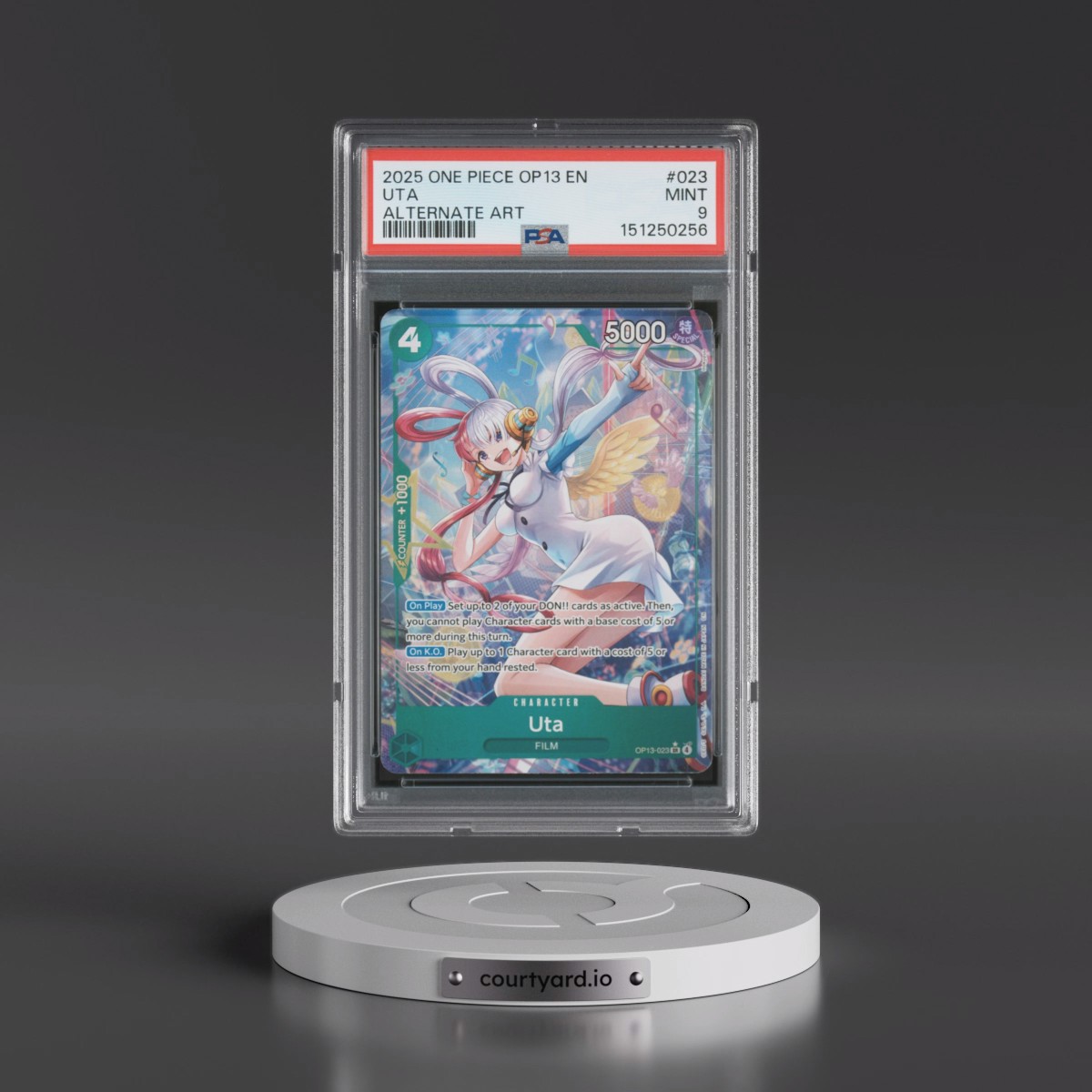 2025 One Piece OP13-Carrying on His Will #023 Uta - Alternate Art (PSA 9 MINT)