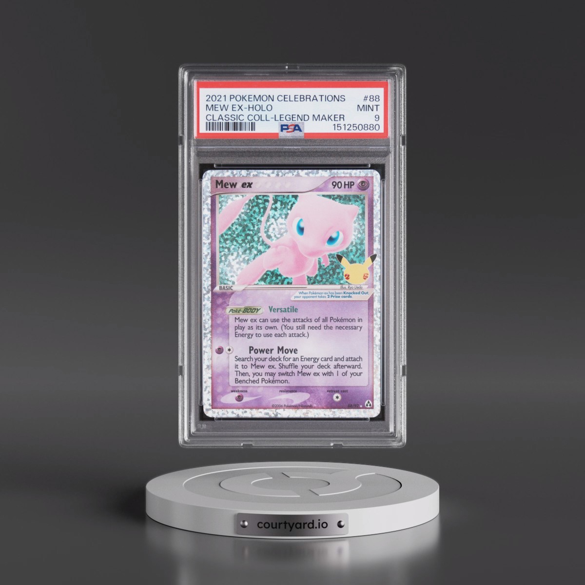 2021 Pokémon Celebrations Classic Collection #88 Mew EX - Holo Holo (PSA 9 MINT)