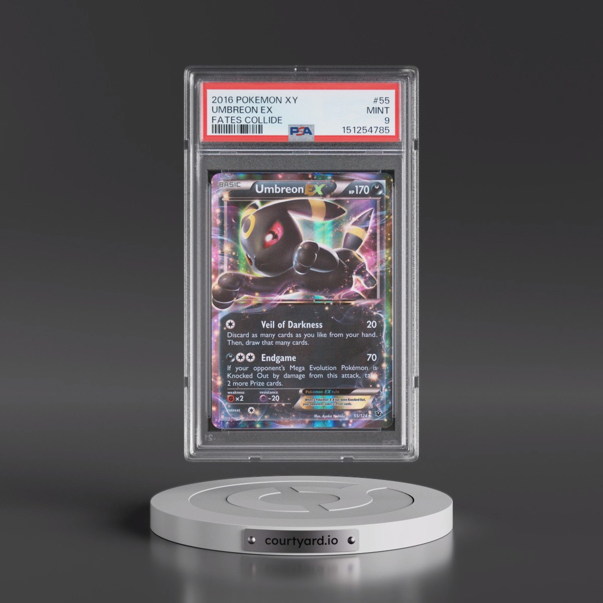 2016 Pokémon XY Fates Collide #55 Umbreon EX - Holo (PSA 9 MINT)