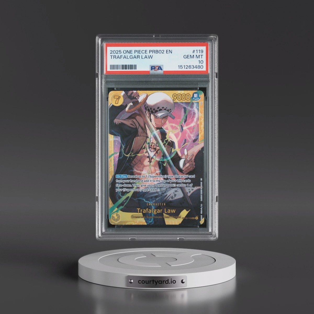 2025 One Piece PRB02-Premium Booster -One Piece Card the Best- Vol.2 #119 Trafalgar Law (PSA 10 GEM MINT)