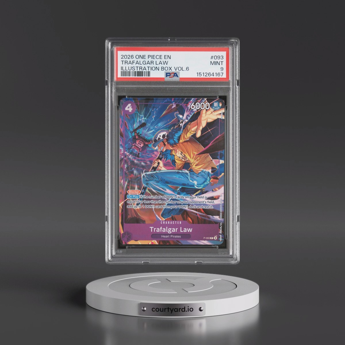 2026 One Piece Promos #093 Trafalgar Law - Illustration Box Vol.6 (PSA 9 MINT)