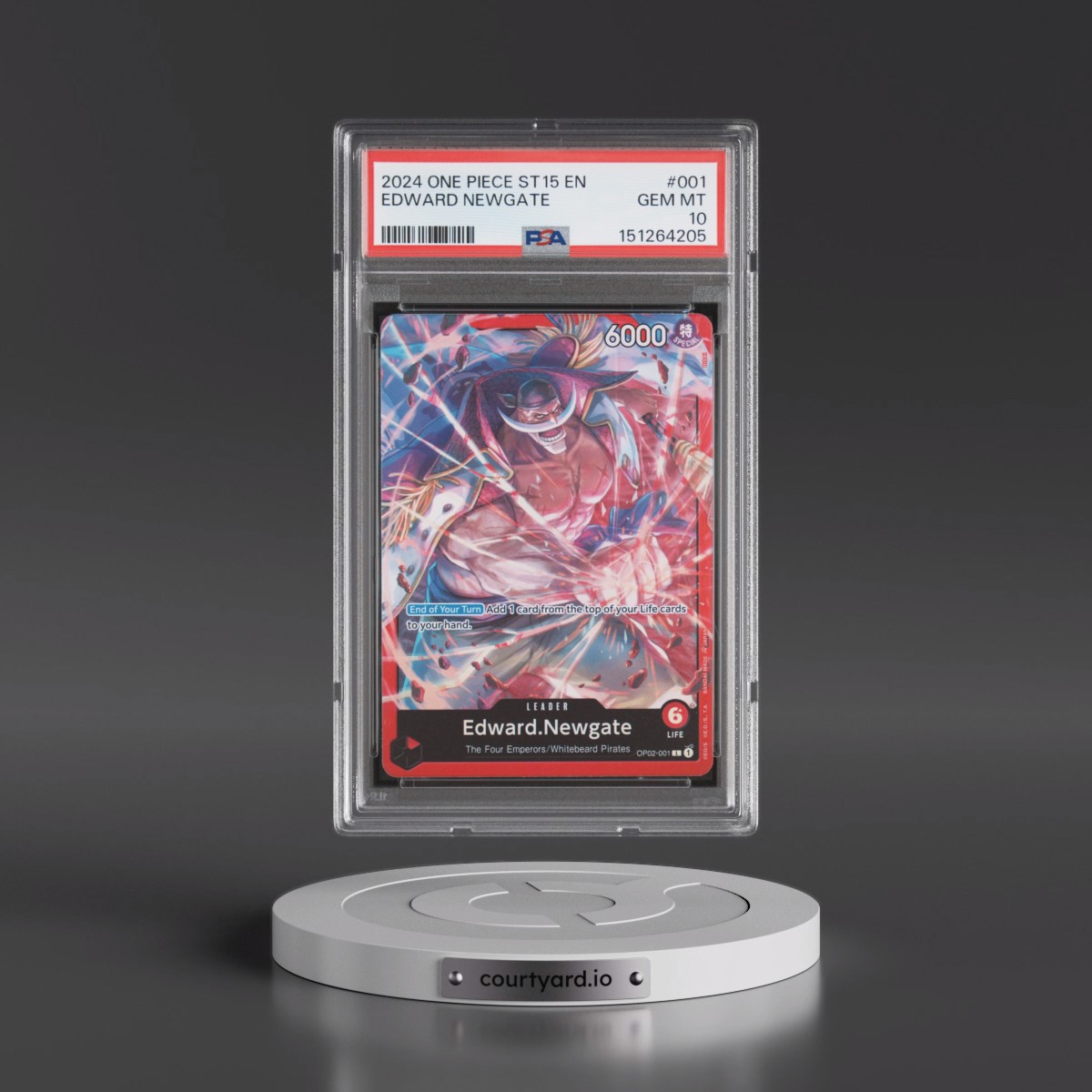 2024 One Piece Starter Deck ST15-Red Edward Newgate #001 Edward Newgate (PSA 10 GEM MINT)