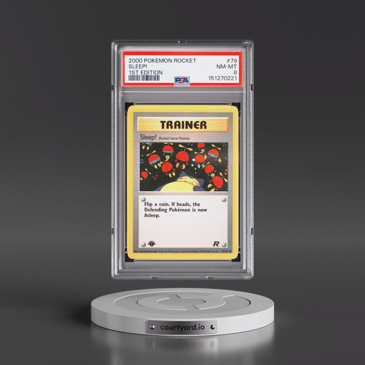 2000 Pokémon Rocket #79 Sleep! - 1st Edition (PSA 8 NM-MT)