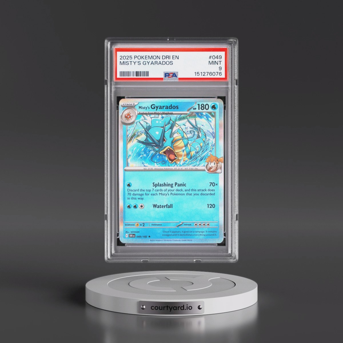2025 Pokémon Dri EN-Destined Rivals #049 Misty's Gyarados (PSA 9 MINT)