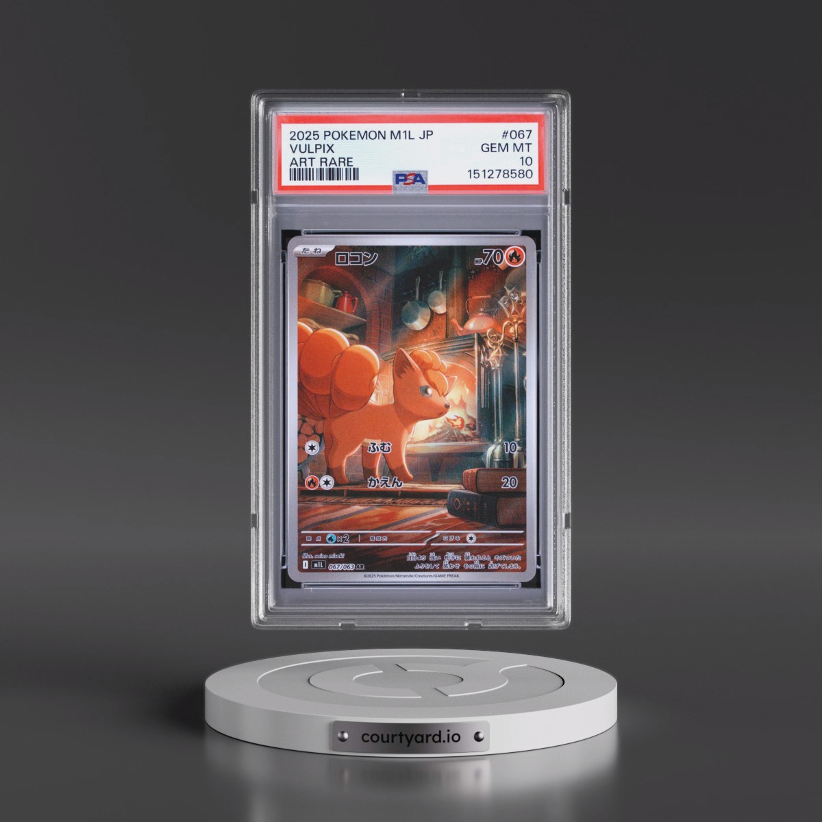 2025 Pokémon M1l-Mega Brave #067 Vulpix - Art Rare (PSA 10 GEM MINT)