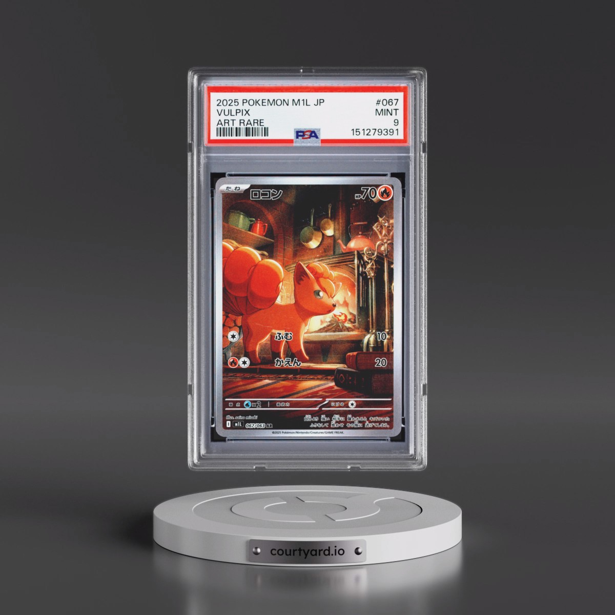 2025 Pokémon M1l-Mega Brave #067 Vulpix - Art Rare (PSA 9 MINT)