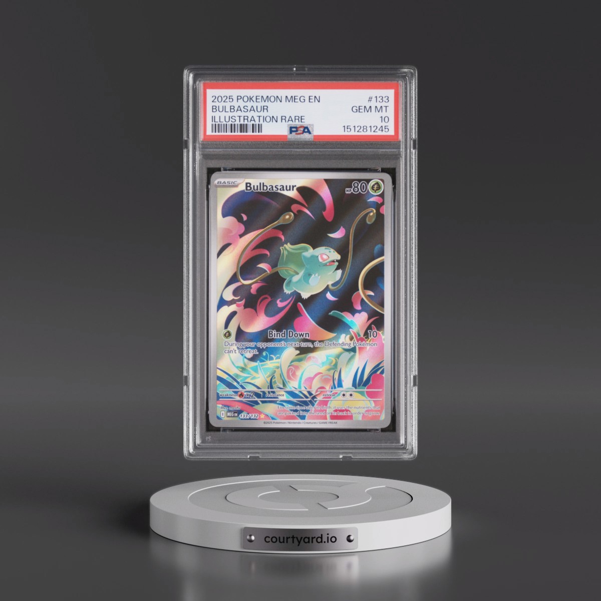 2025 Pokémon Meg EN-Mega Evolution #133 Bulbasaur - Illustration Rare (PSA 10 GEM MINT)