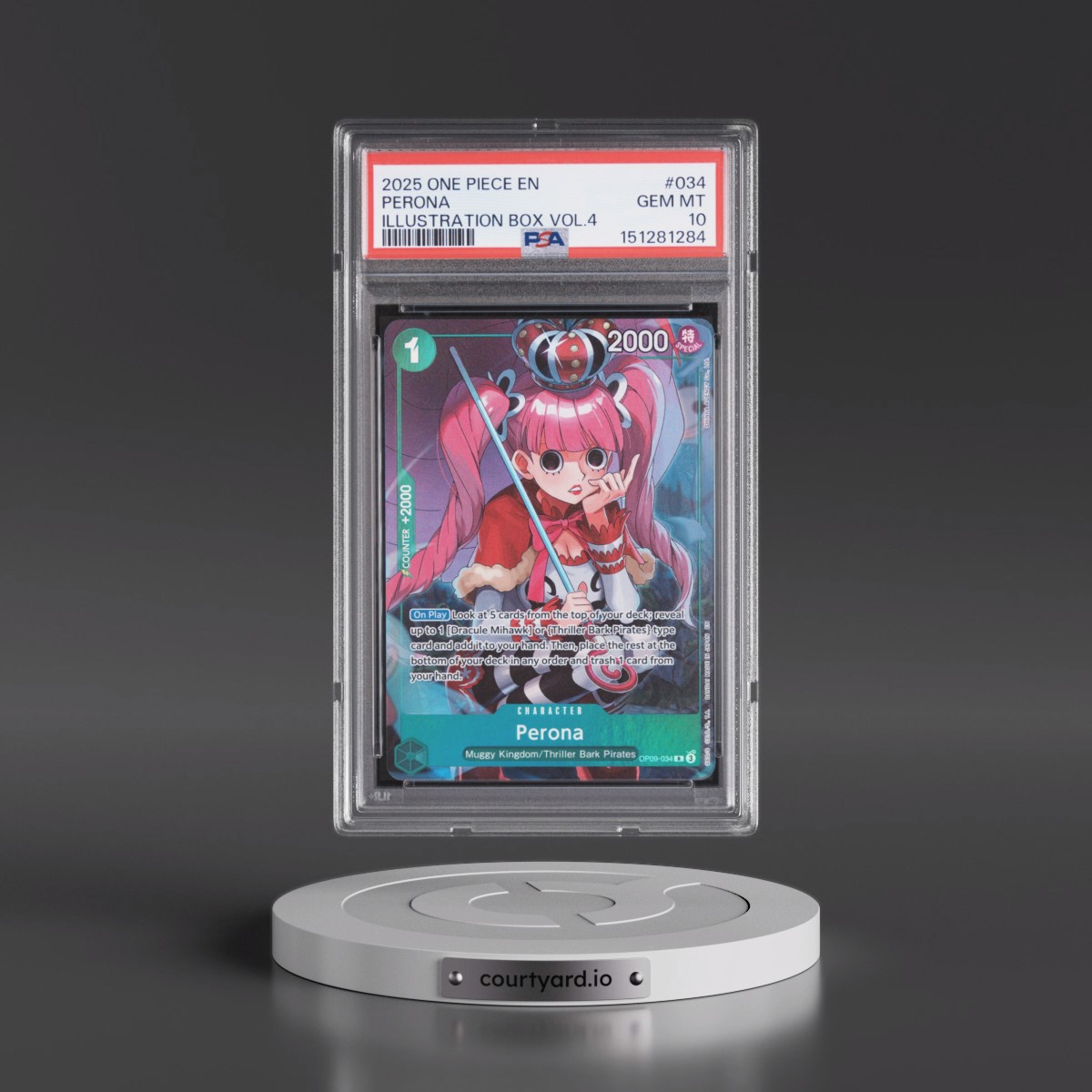 2025 One Piece Promos #034 Perona - Illustration Box Vol.4 (PSA 10 GEM MINT)