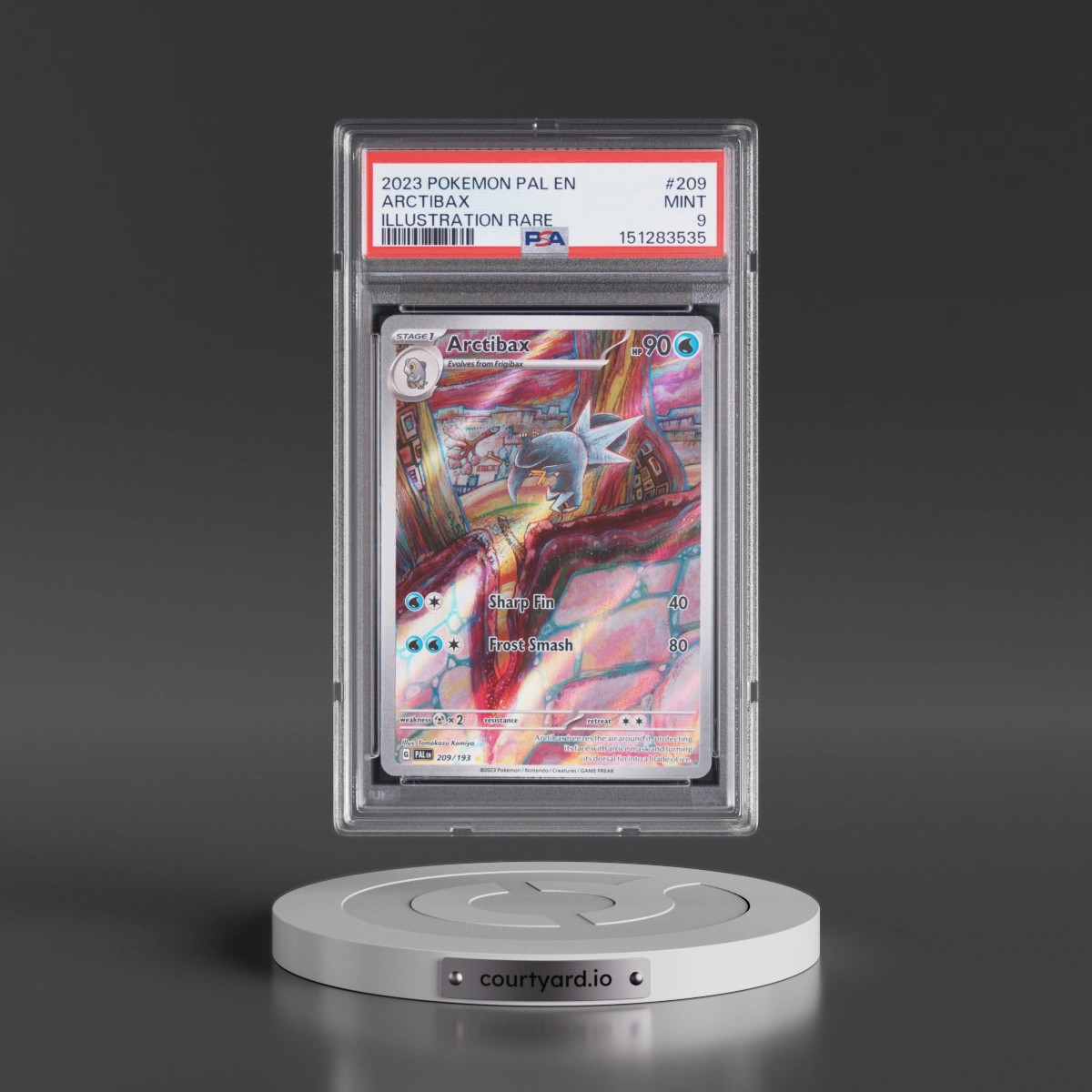 2023 Pokémon Pal EN-Paldea Evolved #209 Arctibax - Illustration Rare (PSA 9 MINT)