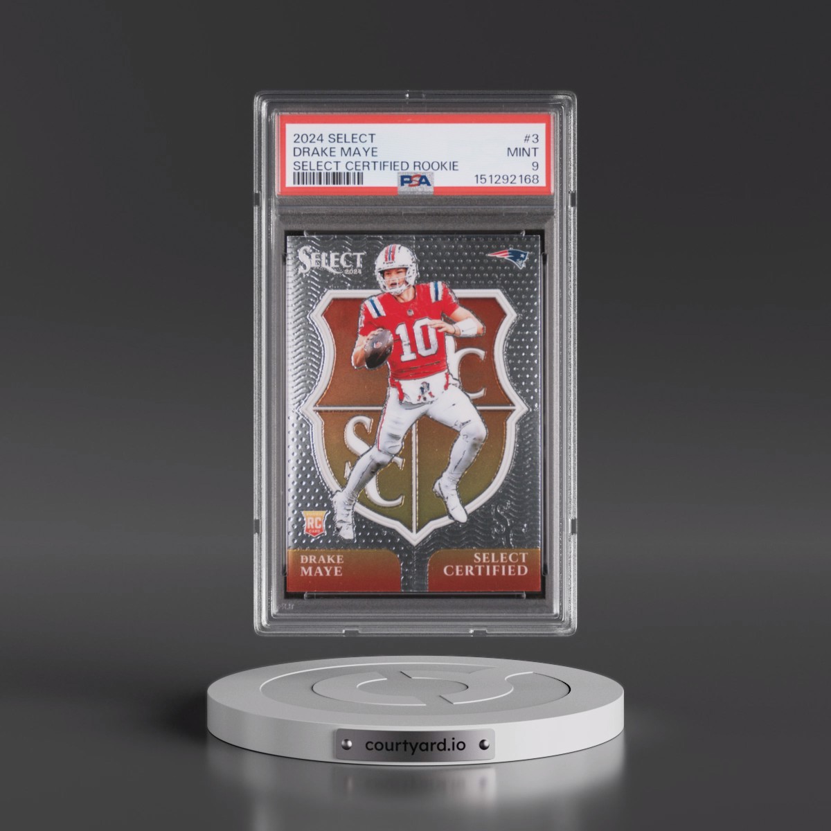2024 Panini Select Select Certified Rookies #3 Drake Maye (PSA 9 MINT)