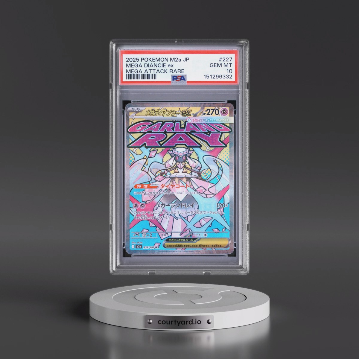 2025 Pokémon M2a-Mega Dream EX #227 Mega Diancie EX - Holo Mega Attack Rare (PSA 10 GEM MINT)