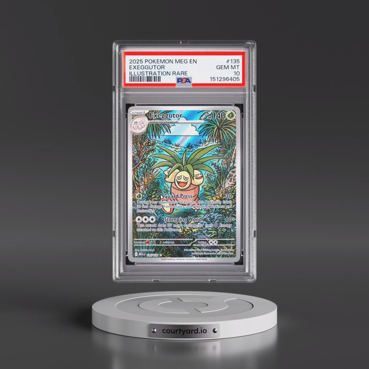 2025 Pokémon Meg EN-Mega Evolution #135 Exeggutor - Illustration Rare (PSA 10 GEM MINT)