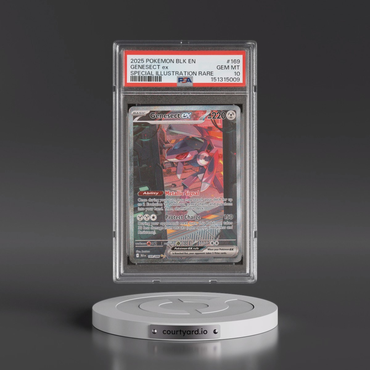 2025 Pokémon Blk EN-Black Bolt #169 Genesect EX - Holo Special Illustration Rare (PSA 10 GEM MINT)