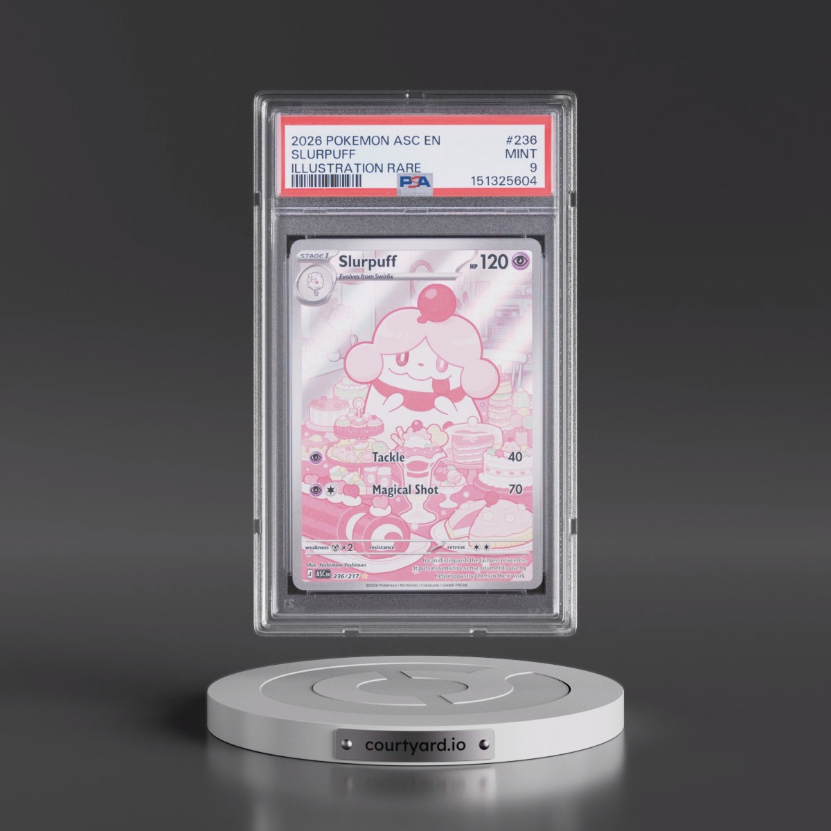 2026 Pokémon Asc EN-Ascended Heroes #236 Slurpuff - Illustration Rare (PSA 9 MINT)
