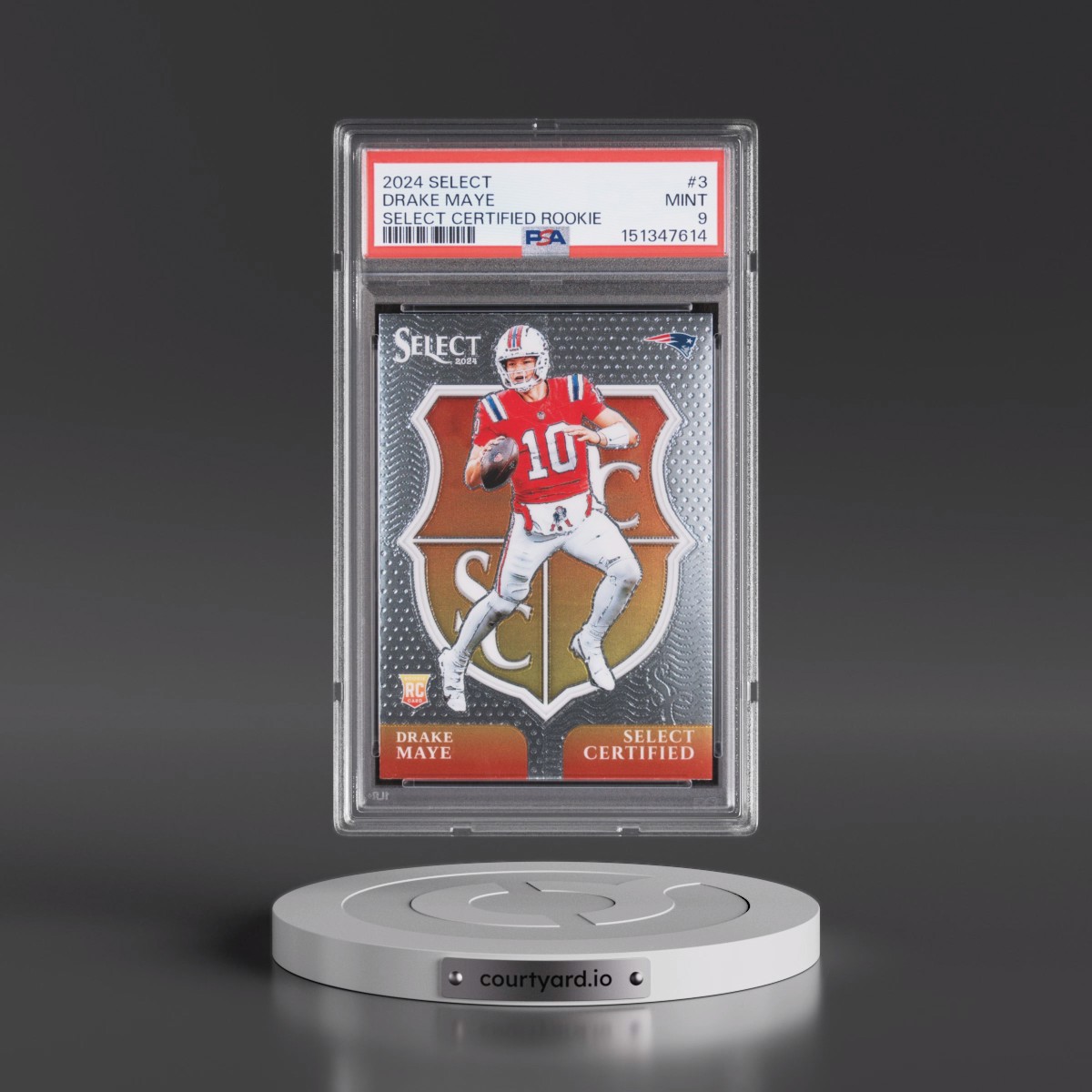 2024 Panini Select Select Certified Rookies #3 Drake Maye (PSA 9 MINT)
