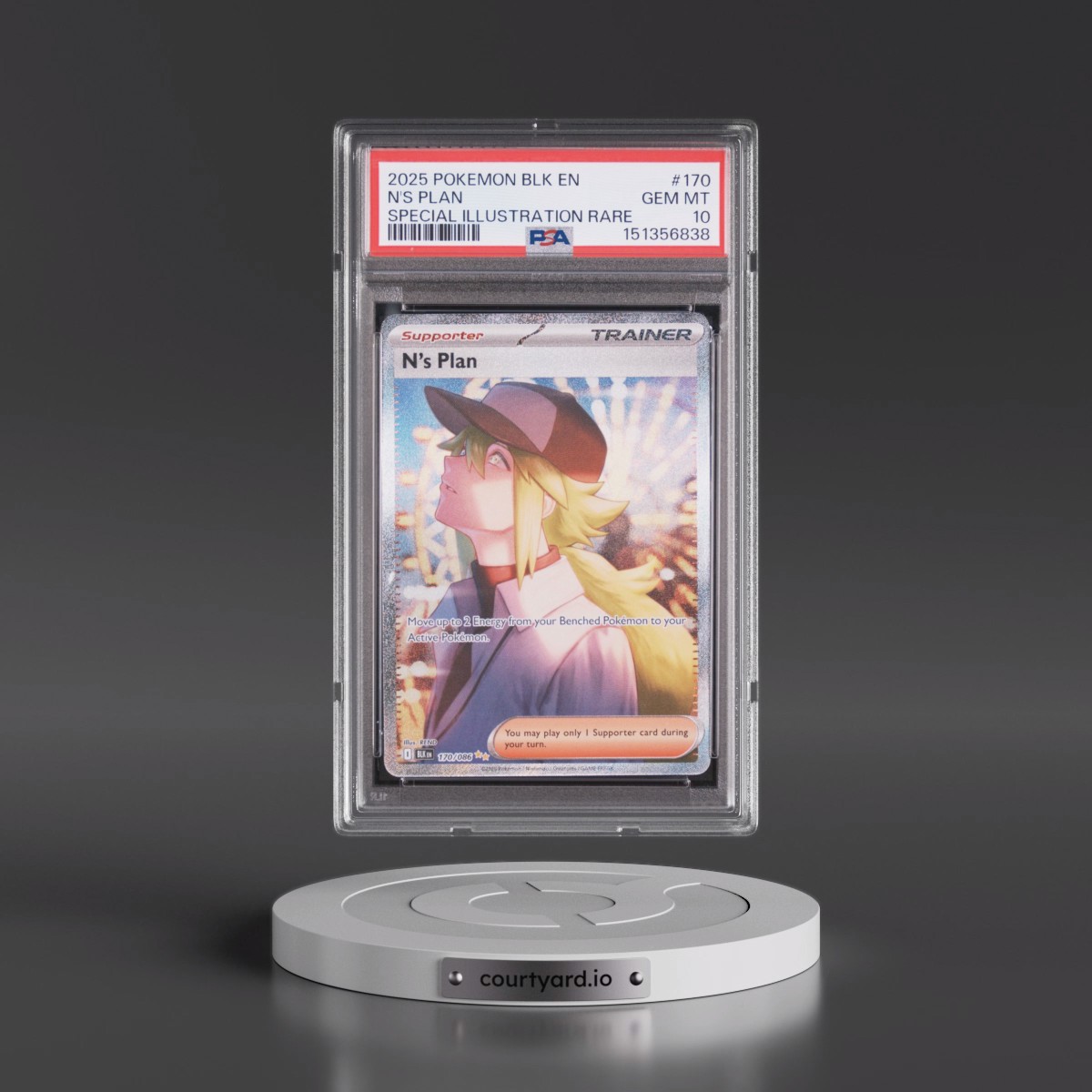2025 Pokémon Blk EN-Black Bolt #170 N's Plan - Special Illustration Rare (PSA 10 GEM MINT)