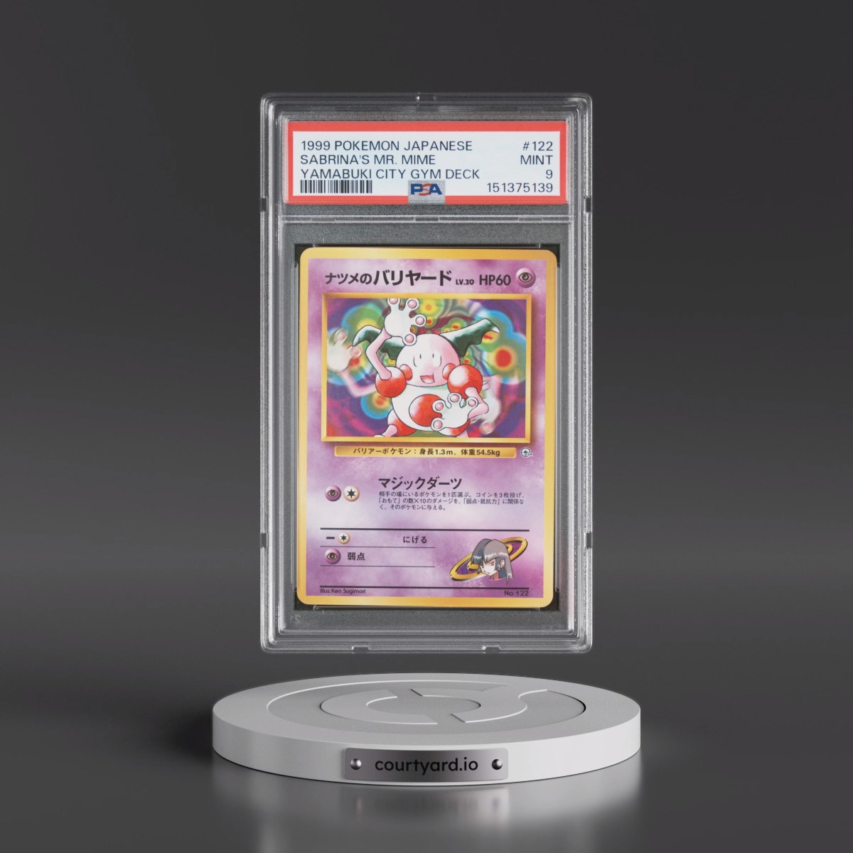 1999 Pokémon Yamabuki City Gym Deck #122 Sabrina's Mr. Mime (PSA 9 MINT)