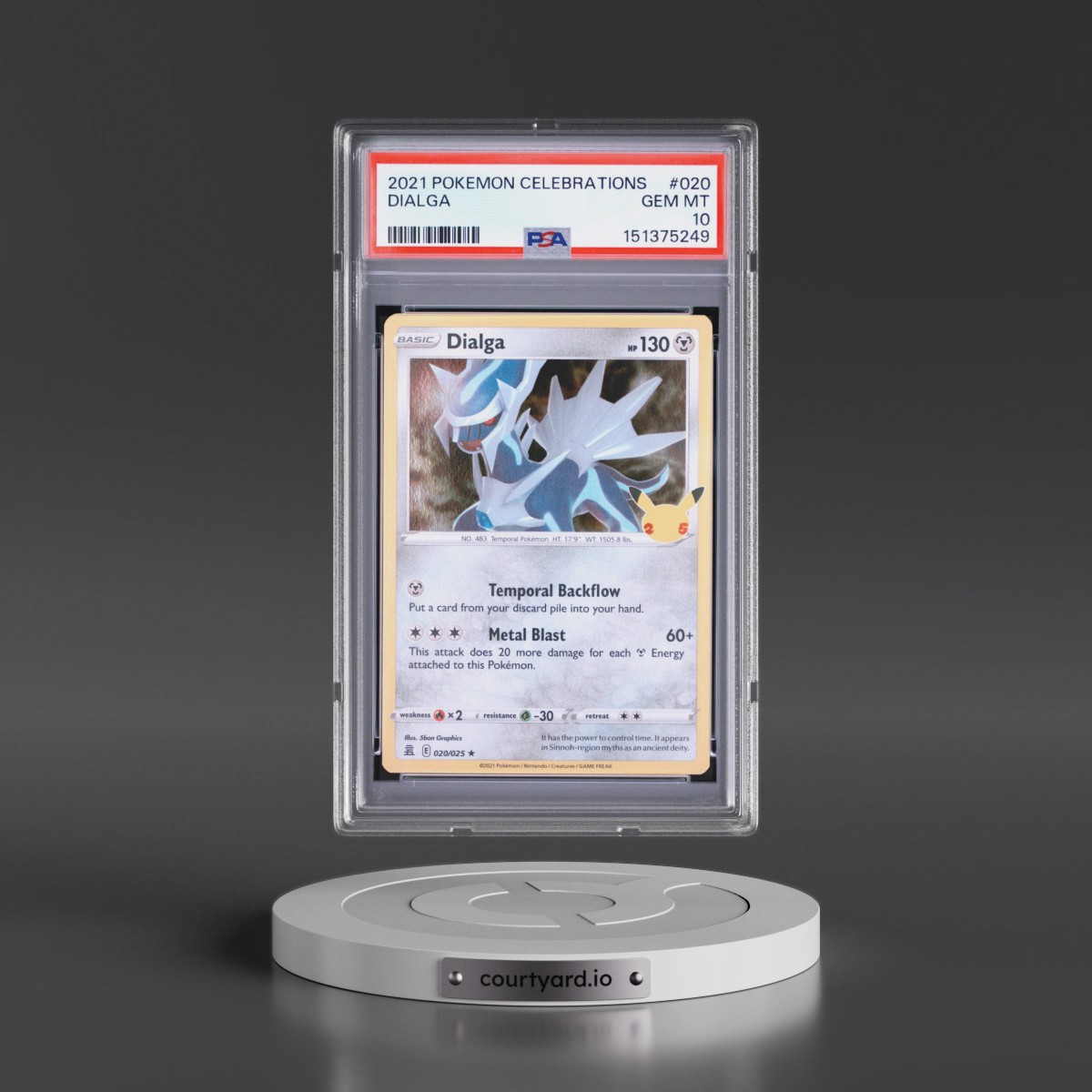 2021 Pokémon Celebrations #020 Dialga (PSA 10 GEM MINT)