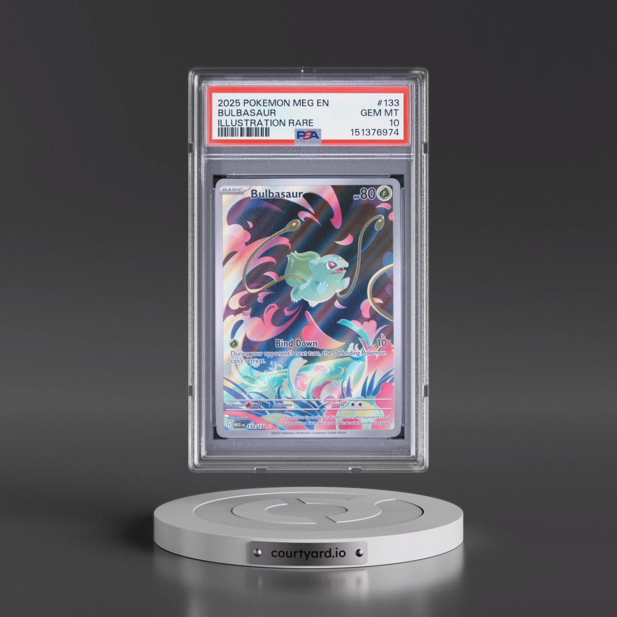 2025 Pokémon Meg EN-Mega Evolution #133 Bulbasaur - Illustration Rare (PSA 10 GEM MINT)