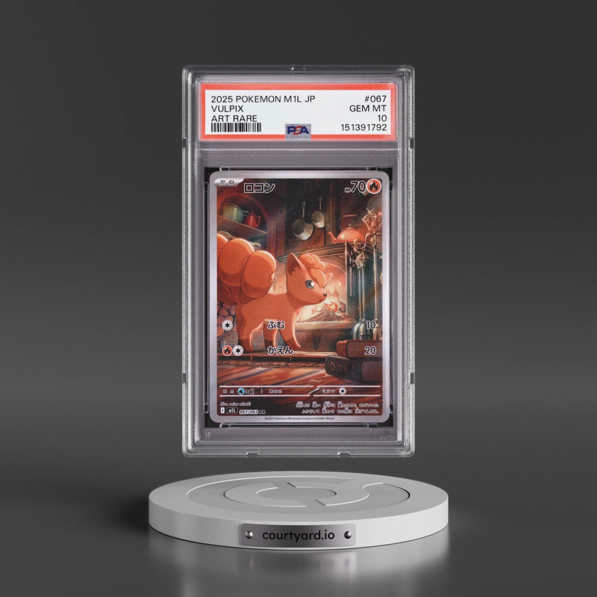 2025 Pokémon M1l-Mega Brave #067 Vulpix - Art Rare (PSA 10 GEM MINT)