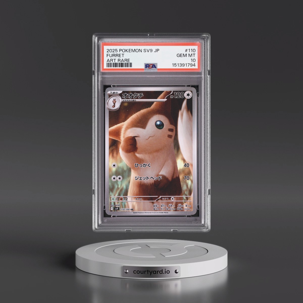 2025 Pokémon SV9-Battle Partners #110 Furret - Art Rare (PSA 10 GEM MINT)