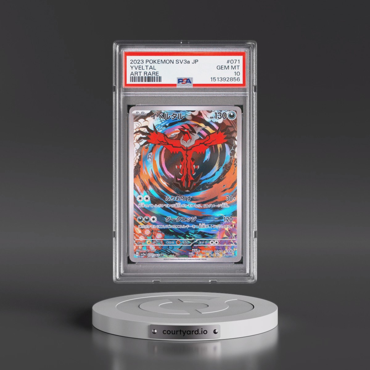 2023 Pokémon Sv3a-Raging Surf #071 Yveltal - Art Rare (PSA 10 GEM MINT)