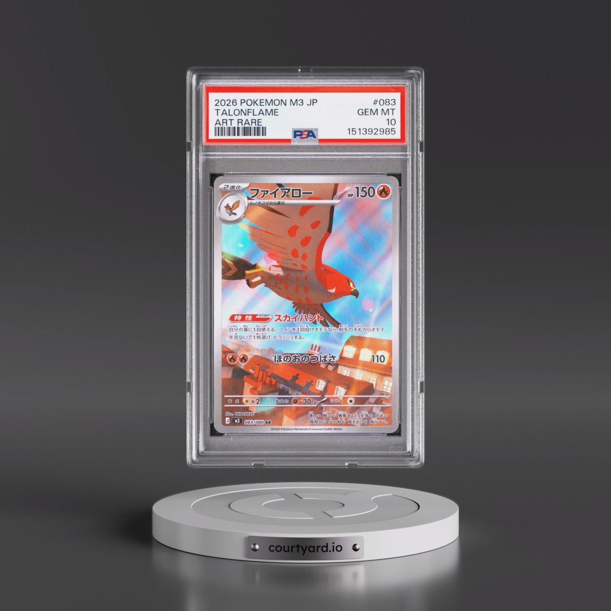2026 Pokémon M3-Nullifying Zero #083 Talonflame - Art Rare (PSA 10 GEM MINT)