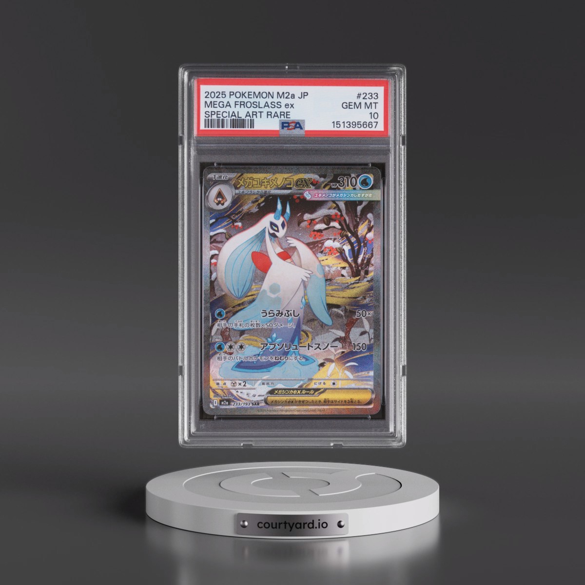 2025 Pokémon M2a-Mega Dream EX #233 Mega Froslass EX - Holo Special Art Rare (PSA 10 GEM MINT)